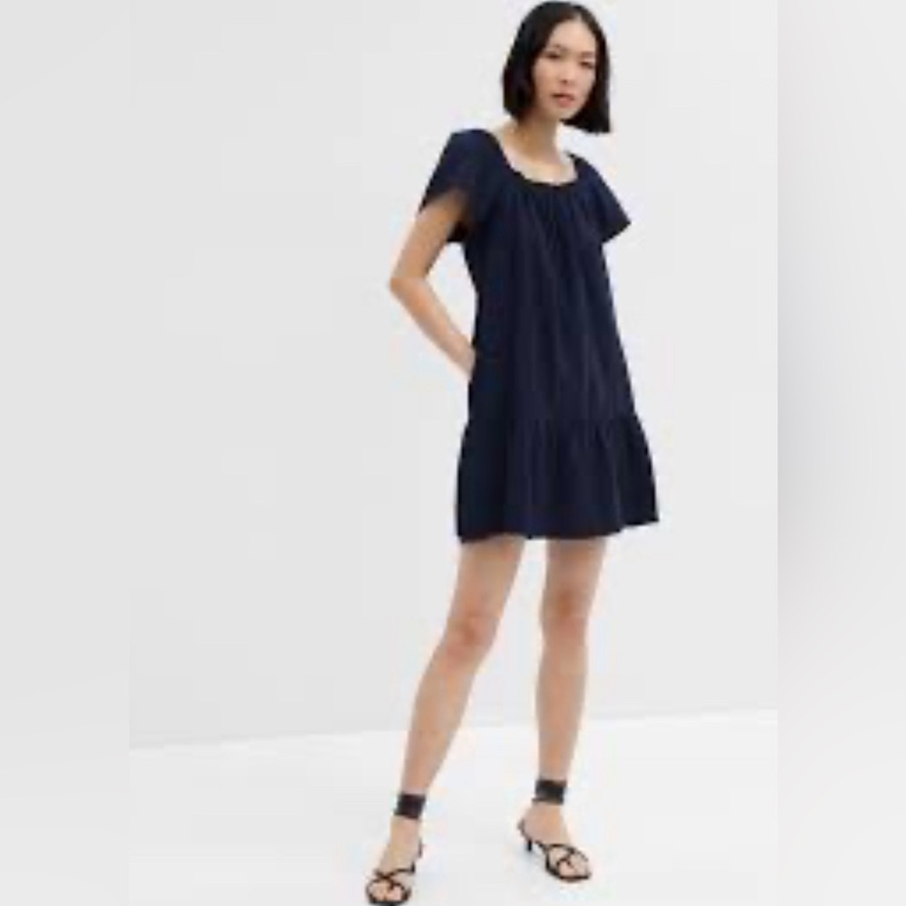 Gap Gauze Squareneck Mini Dress